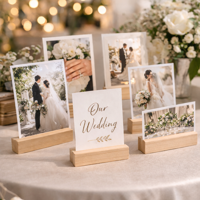 우드 카드꽂이 사진꽂이 메뉴꽂이 우드 메모꽂이 테이블번호 꽂이 명함꽂이 10개 1세트, 1단