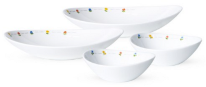 바칠레 스윗 스프링 타원샐러드볼 2p + 소스볼 2p 세트, MIX COLOR (혼합), 3세트