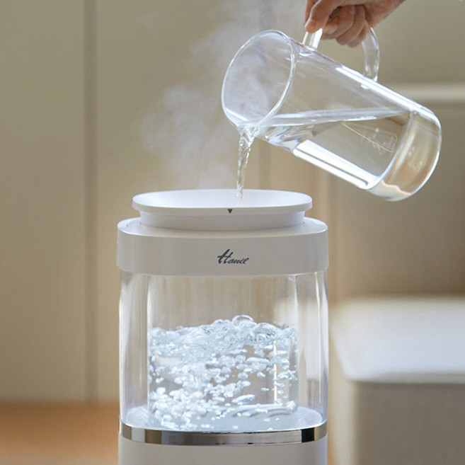 한일 가습기 이지필 글라스 가열식 물멍 무드등 대용량 3.5L, 한일 이지필 가습기