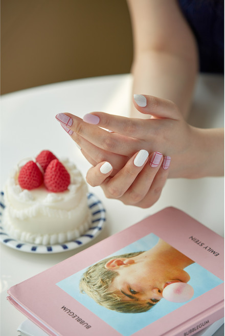 nininini 굽지않는 완전경화 젤네일 스티커 세트 32pc 10종 two, 딸기우유, 1개