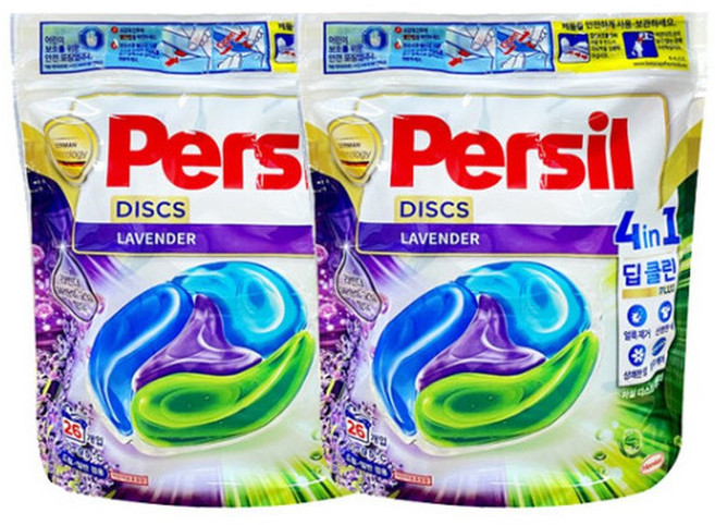 퍼실 캡슐세제 디스크 라벤더 26개입 x 2개(총52개입) 실내건조