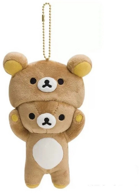 리락쿠마 키링 코리락쿠마 산엑스 인형 키홀더 캐릭터 가방고리 시리즈 부라사게 모후모후, 01.A, 1개