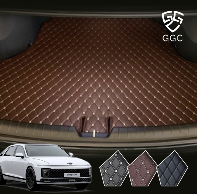 디올뉴 그랜저 GN7 그랜져 7세대 트렁크매트 차박매트 카 매트리스 바닥, 블랙, 하이브리드