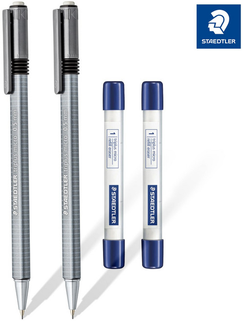 스테들러 트리플러스 774 25 샤프 0.5mm 2개 + 지우개 리필 2개, 774 25 샤프 0.5mm + 77R56 x 2개