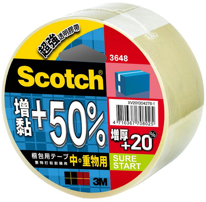 [酷]3M 3648超強透明膠帶 單入3入, 單入, 1個