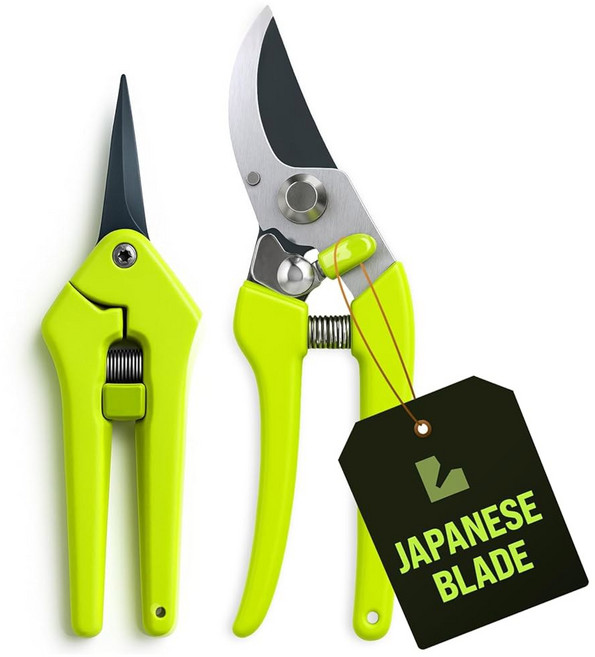 2팩 스테인리스 스틸 가드닝 가위 가지치기 가위 및 정원용, Pruning Shears