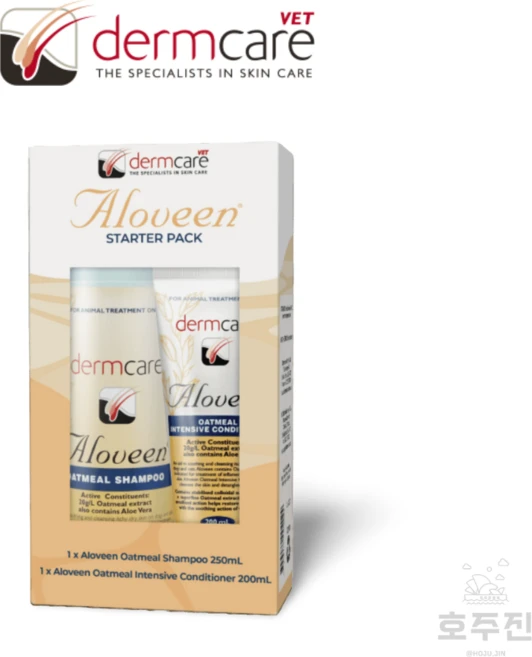 [덤케어] 호주 Dermcare 알로빈 오트밀 샴푸 앤 인텐시브 컨디셔너 스타터 팩 - 쿠팡