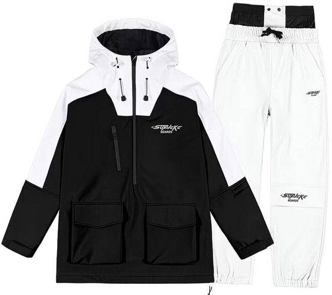 겨울 스키복 세트 남녀공용 방풍 방수 보온 아웃도어 스노보드 스키 커플 상하의