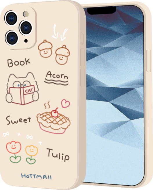 핫티몰 고양이 곰돌이 캐릭터 프린팅 휴대폰 케이스 모음