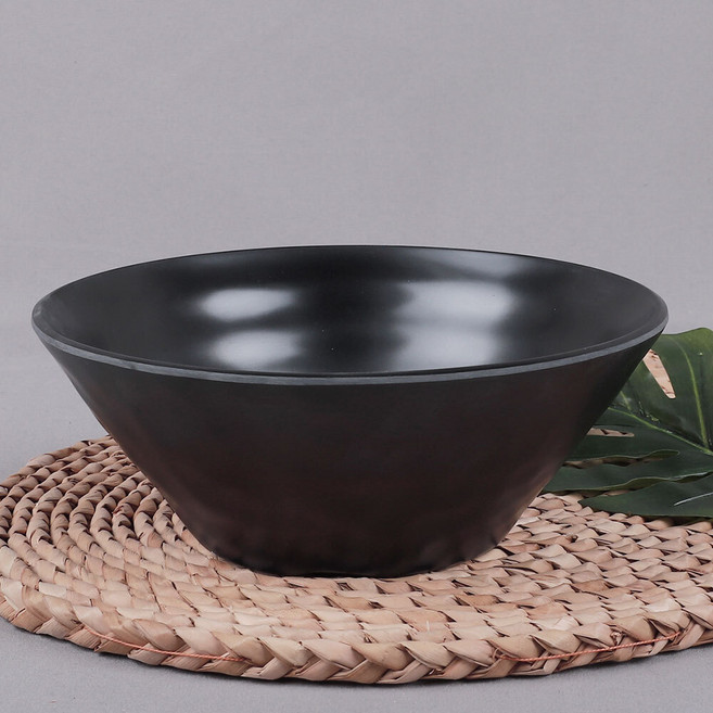 퓨전토기 바이오 볼 BB 멜라민 브이 대접 면기 블랙 식기, 퓨전토기 바이오볼 5 6591 (240569), 1개