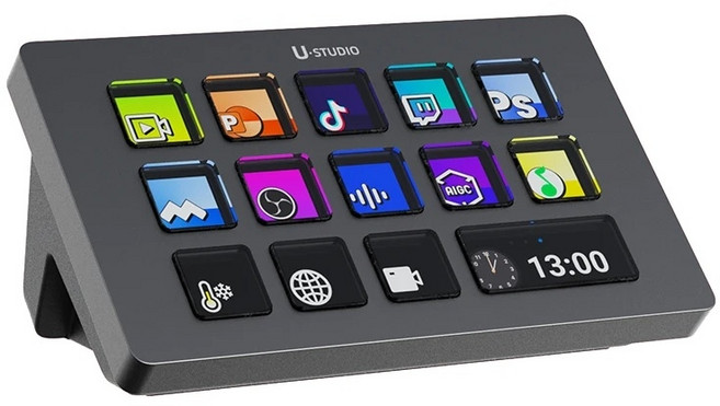 개인방송 스팀덱 컨트롤러 13개펑션 사무작업 Vlog 콘텐츠 사진 비디오 편집 Ulanzi, 스페인, 2)Black