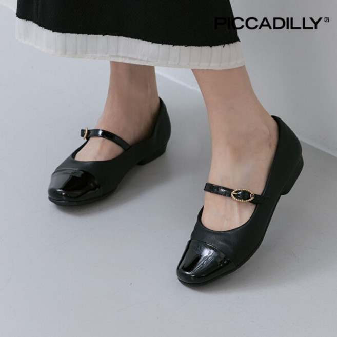 [피카딜리] [PICCADILLY] 250270 플랫슈즈_블랙 (1.5cm)
