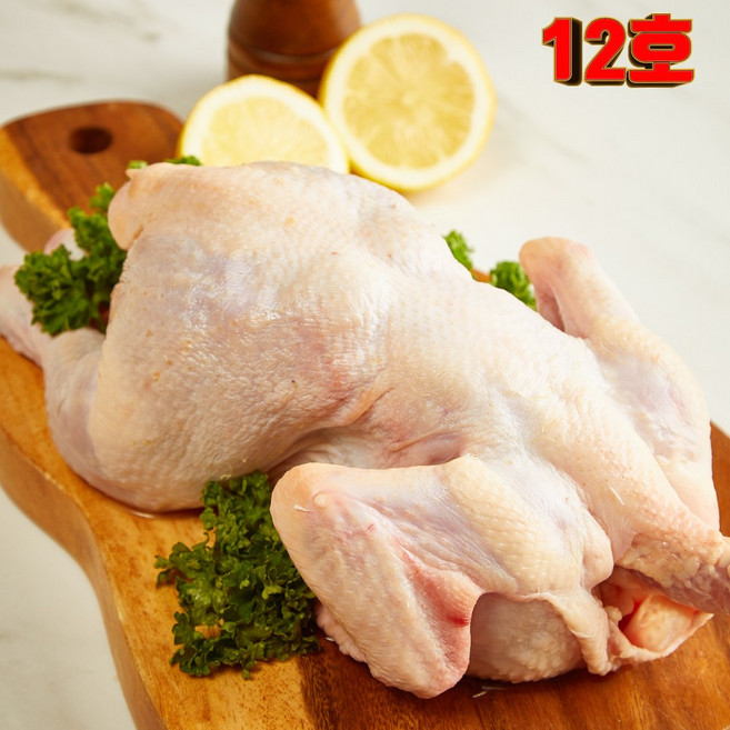 염지 삼계 닭 도매 유통 영계 생닭 12호 (1150g-1250g), 무염지, 1진공.., 1각배절단, 1개, 1.15kg