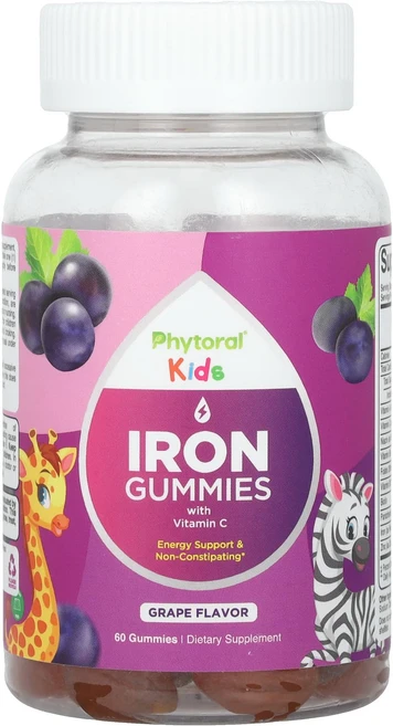 Phytoral Kids 비타민C 함유 철분 구미젤리 포도 구미젤리 60개, PhytoralKids비타민C함유철분구미젤리포도구미젤리, 1개, 60정 - 쿠팡