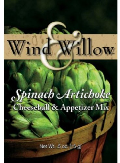 윈드 앤 윌로우 시금치 아티초크 치즈볼 믹스 - 14.2그램 Wind and Willow Spinach Artichoke Cheeseball Mix - .5 Ounce (4 Pac, Wind and Willow Spinach Artich, 1개, 14.2g