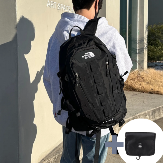 [26년신상/국내정품] 노스페이스 빅샷 30L 등산 배낭 학생 가방 백팩 NM2DS00A + 프리미엄 다용도 파우치 세트