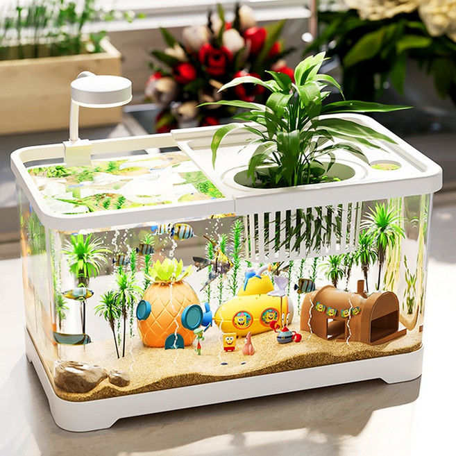 혜신 깨지지않는 세이프티 안심어항 신소재 생태 어항, 1개, 화이트