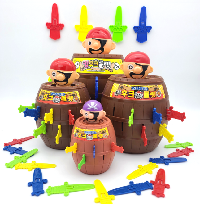 [무료배송]해적룰렛 후크선장 왕 특대형 대형 중형 소형 미니 어린이집 통아저씨 복불복, 선택3 : 후크룰렛(대), 1개