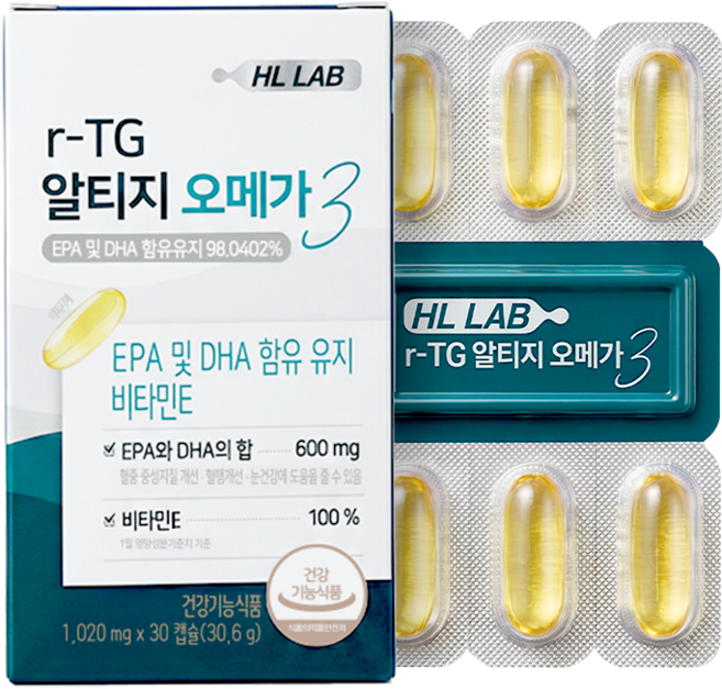HL LAB r-TG 알티지 오메가3, 1박스, 30정