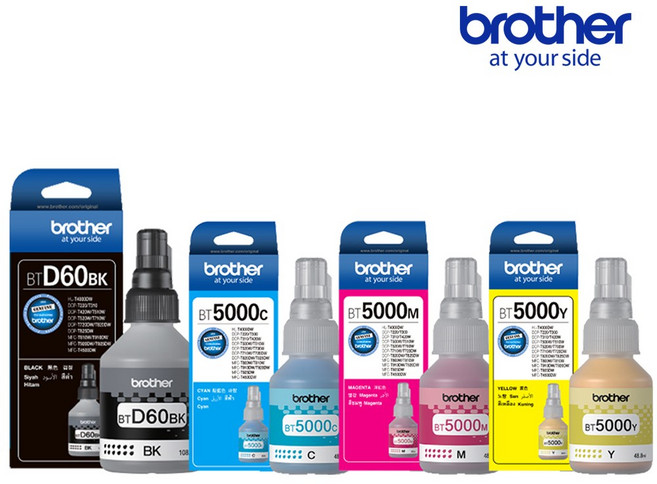 [정품] 브라더 잉크 BTD60BK/BT5000C/BT5000M/BT5000Y 4색 1SET, 1개
