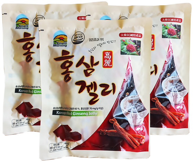 고려홍삼젤리 300g 3개(900g) 홍삼제리 사탕 어르신간식, 3개
