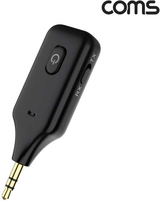 Coms IH389 블루투스 v5.1 오디오 송수신기/AUX 스테레오 3.5mm/RX 스위치 수신모드/TX 스위치 송신모드/C타입 충전 포트, 상세페이지 참조, 1개