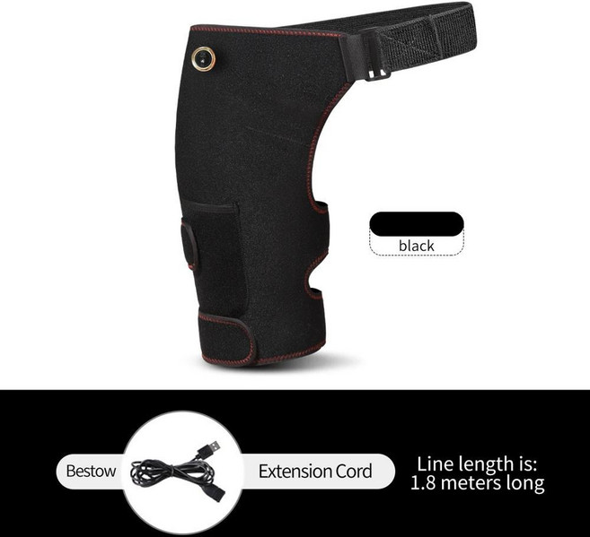 허리 통증 완화 보호대 좌골 신경통 지원 랩 햄스트링 슬리브 근육 허벅지 긴장부상용, B. US-Plug, 1. 5V-Heating / B. US-Plug, 1개