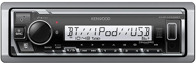 KENWOOD KMR-M332BT 자동차 및 해양 스테레오 - 싱글 딘 블루투스 오디오 USB MP3 Aux in AM FM 라디오 SiriusXM 지원 내후성 멀티, KENWOOD KMR-M332BT 자동차 및 해양 스테
