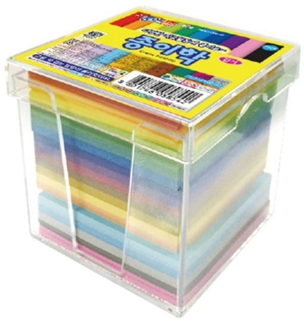 종이나라 단면종이학접기색종이 케이스 20색 1000매/(6.9x6.9cm) 갑(4개입) uts3+1bKo