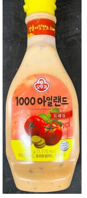 가게용 싸우전 아일랜드드레싱 X6 식당용 돈가스 야채 드레싱, 500g, 1개