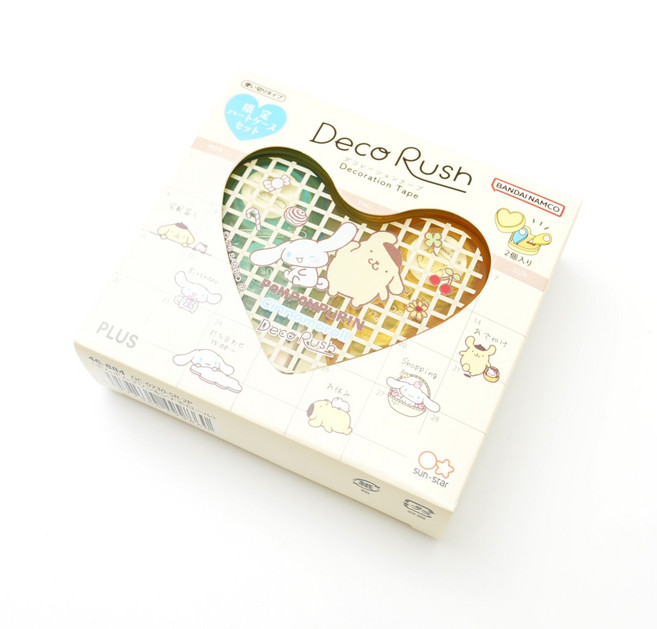PLUS Deco Rush 三麗鷗限定愛心盒花邊帶, 布丁狗 & 大耳狗, 1個