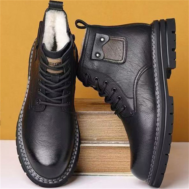 TKX 남성 레트로 가죽 마틴 부츠 방수 방한 비즈니스 캐주얼 부드러운 소재 발편한 KC69