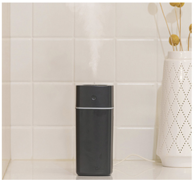 데일리 USB 미니 가습기 500ml 책상용 탁상용 필터2개 포함, 차콜