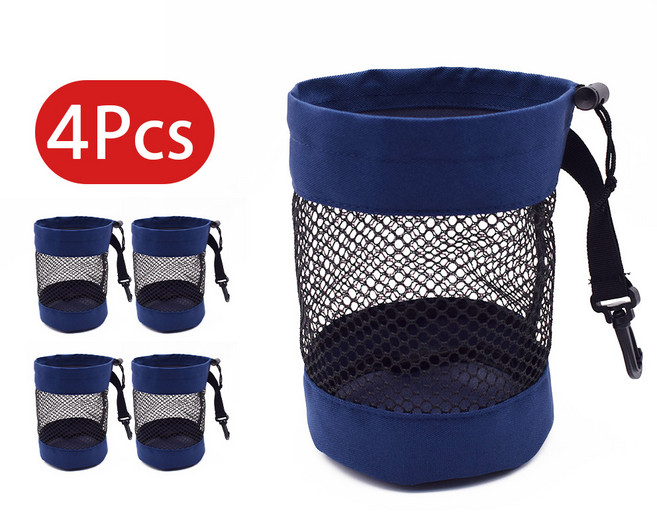 대용량 골프공 그물망 주머니 걸이형 골프공주머니, 4개, 네이비