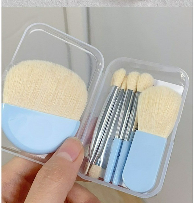 손네즈 휴대용 미니 브러쉬 세트, 1개, 블루