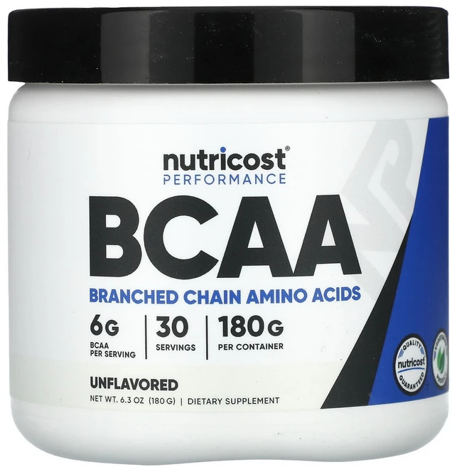 Nutricost BCAA 분지 사슬 아미노산 무맛, 180g, 1개 - 쿠팡