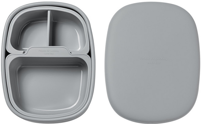 유일코리아 국산 실리콘 분리형 멀티플 도시락 (3color), [분리형] 라이트그레이(1p), 1세트