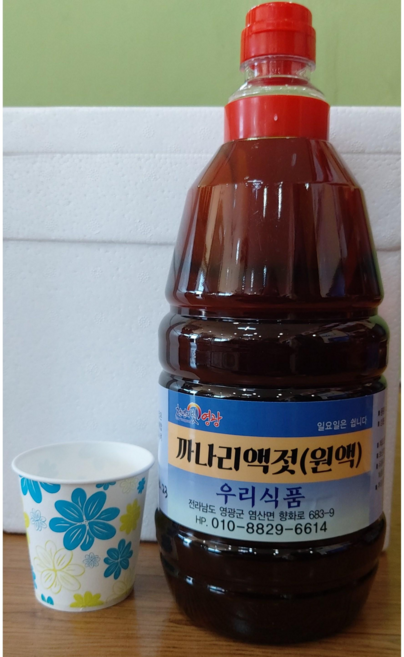 까나리액젓 1.8리터 조미료0 국내산, 1개, 2.2kg