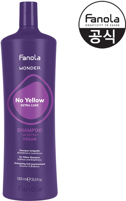 (공식수입)파놀라 원더 노옐로우 보색샴푸, 1L, 1개