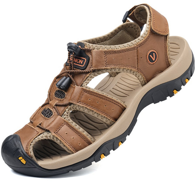 보이앤맨 소가죽 남자 샌들 남성 편한 등산 샌달 트래킹화 센들 (사이즈 250/255/260/265/270/275/280/285/290/295/300)