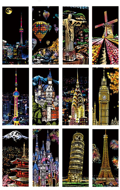 호미호비 쁘띠 스크래치북, 건물, 1개