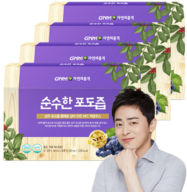 GNM자연의품격 순수한 포도즙, 90ml, 120개