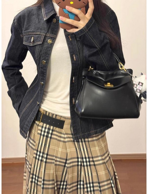 高質量 水洗牛仔外套女春秋新款百搭休閒寬鬆夾克短款牛仔衣