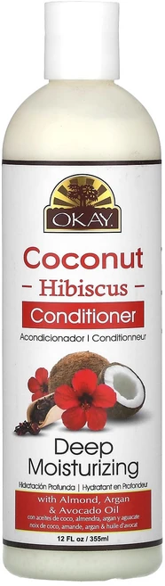 Okay Pure Naturals 컨디셔너 코코넛 히비스커스 355ml(12fl oz), OkayPureNaturals컨디셔너코코넛히비스커스35, 1개, 355ml - 쿠팡