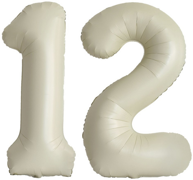 이벤트홀릭 초대형 숫자풍선 40인치 100cm, 1개, 크림 12