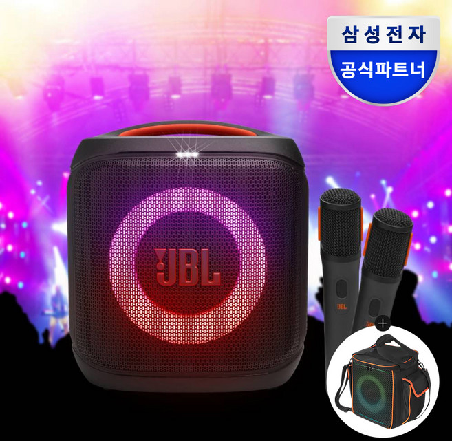 삼성전자 JBL PARTYBOX ENCORE2 홈 노래방 블루투스 스피커 블랙+케이스 패키지, 단품, 단품