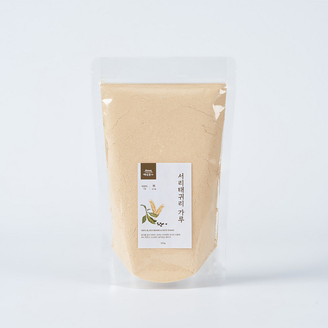 백년본가 첨가물없는 100% 햇 곡물 식사대용 서리태 귀리 가루, 500g, 1개