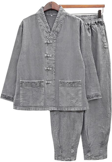 [아리랑의 봄] 20수 V넥 남녀공용 생활한복 한벌