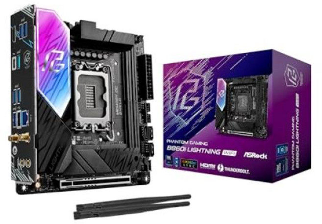 ASRock B860I Lightning WiFi Intel CPU Core Ultra(LGA1851) B860I DDR5 Mini ITX 마더보드 대응