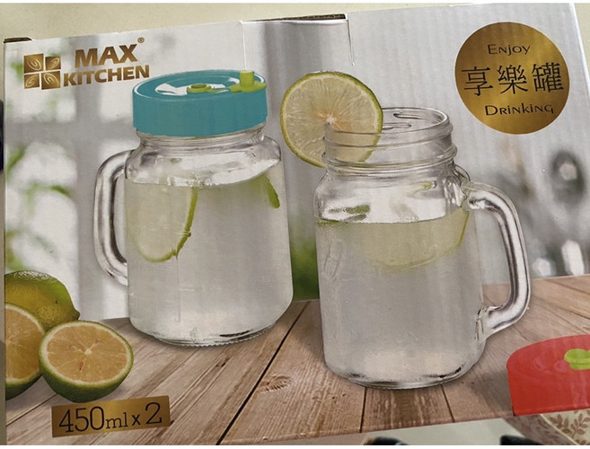 享樂罐 梅森杯 飲料杯 果汁杯 玻璃杯 交換禮物, 1個